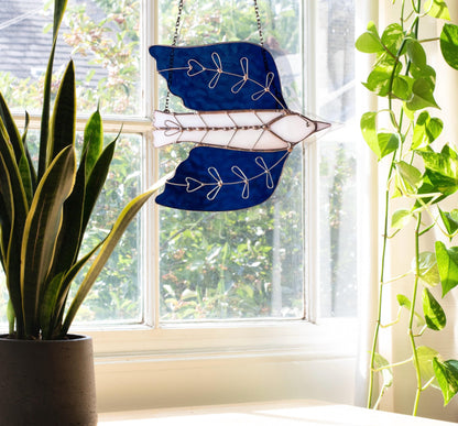 Stained Glass Folk Art Bird - Samara Designs Studio