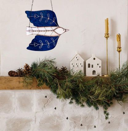 Stained Glass Folk Art Bird - Samara Designs Studio