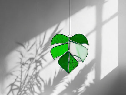 Mini Monstera Glass Sun Catcher - Samara Designs Studio