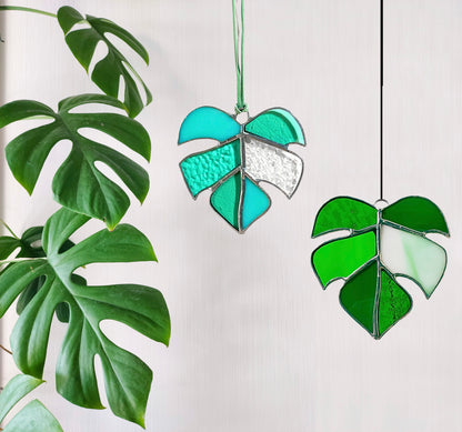Mini Monstera Glass Sun Catcher - Samara Designs Studio