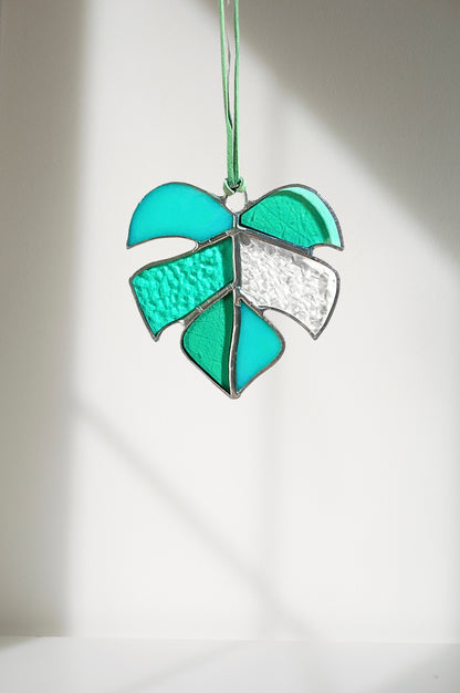 Mini Monstera Glass Sun Catcher - Samara Designs Studio