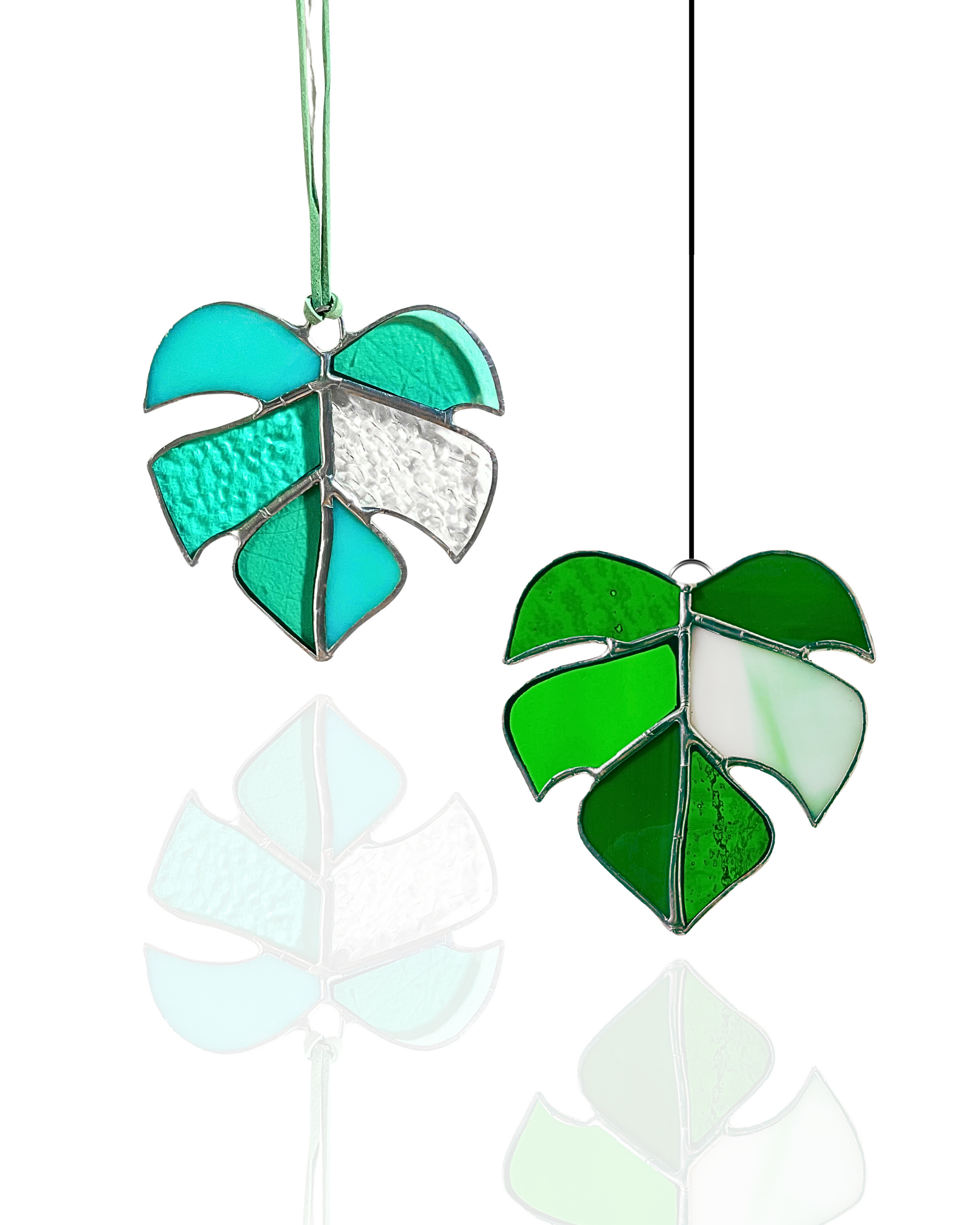 Mini Monstera Glass Sun Catcher - Samara Designs Studio