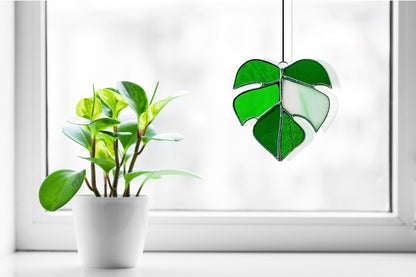 Mini Monstera Glass Sun Catcher - Samara Designs Studio