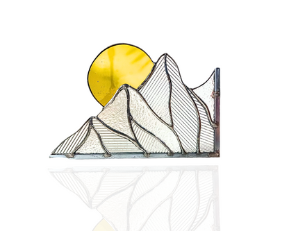 Stained Glass Mountain Scape - Samara Designs Studio