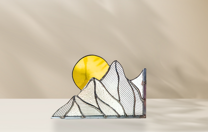 Stained Glass Mountain Scape - Samara Designs Studio