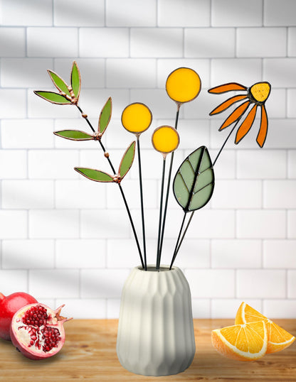 Stained Glass Floral Arrangement - Samara Designs Studio