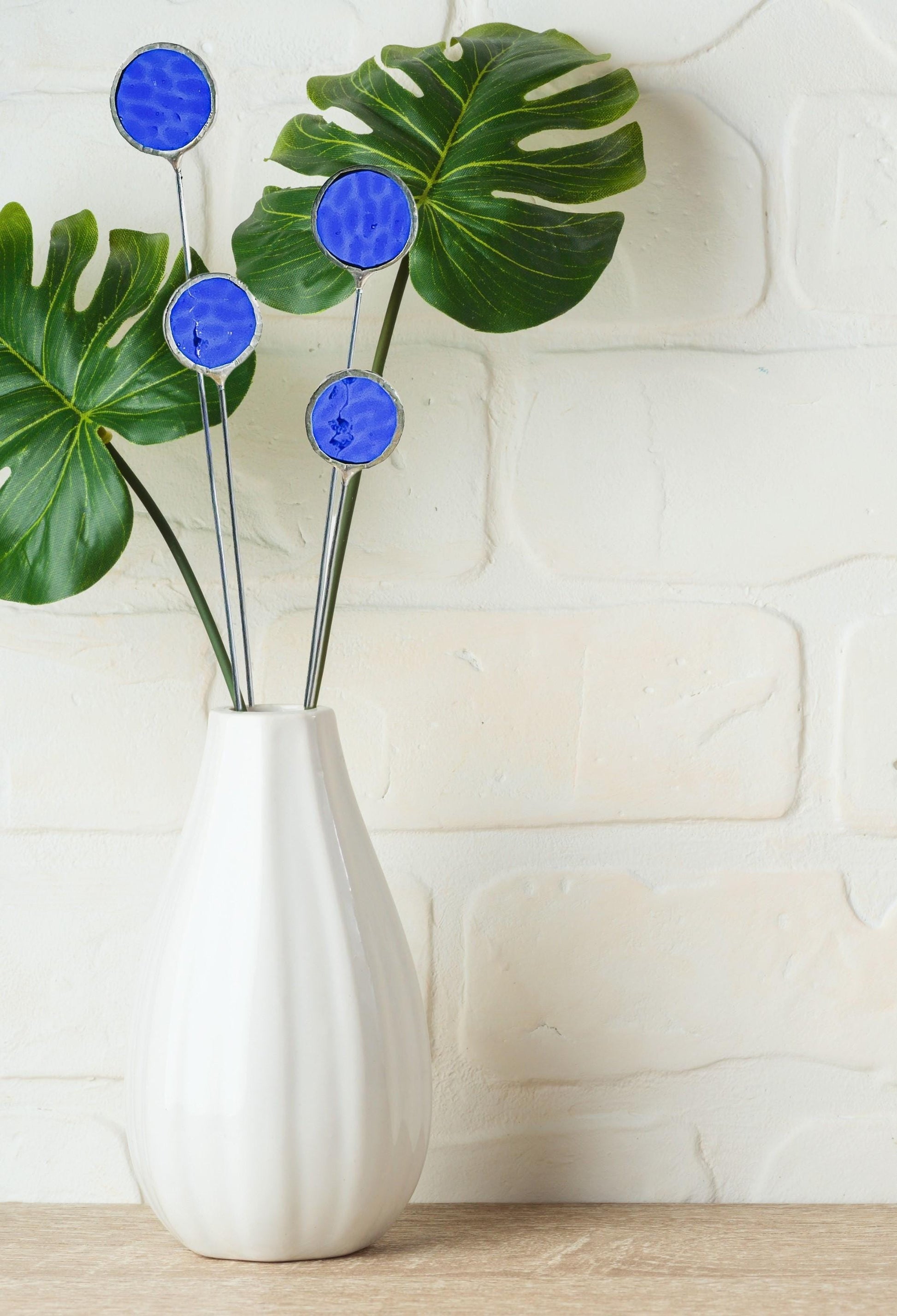 Blue Glass Globe Thistle Set - Samara Designs Studio