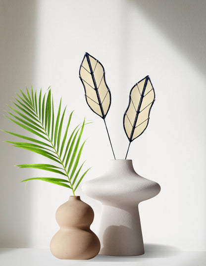 Glass Almond Leaf Stem - Samara Designs Studio