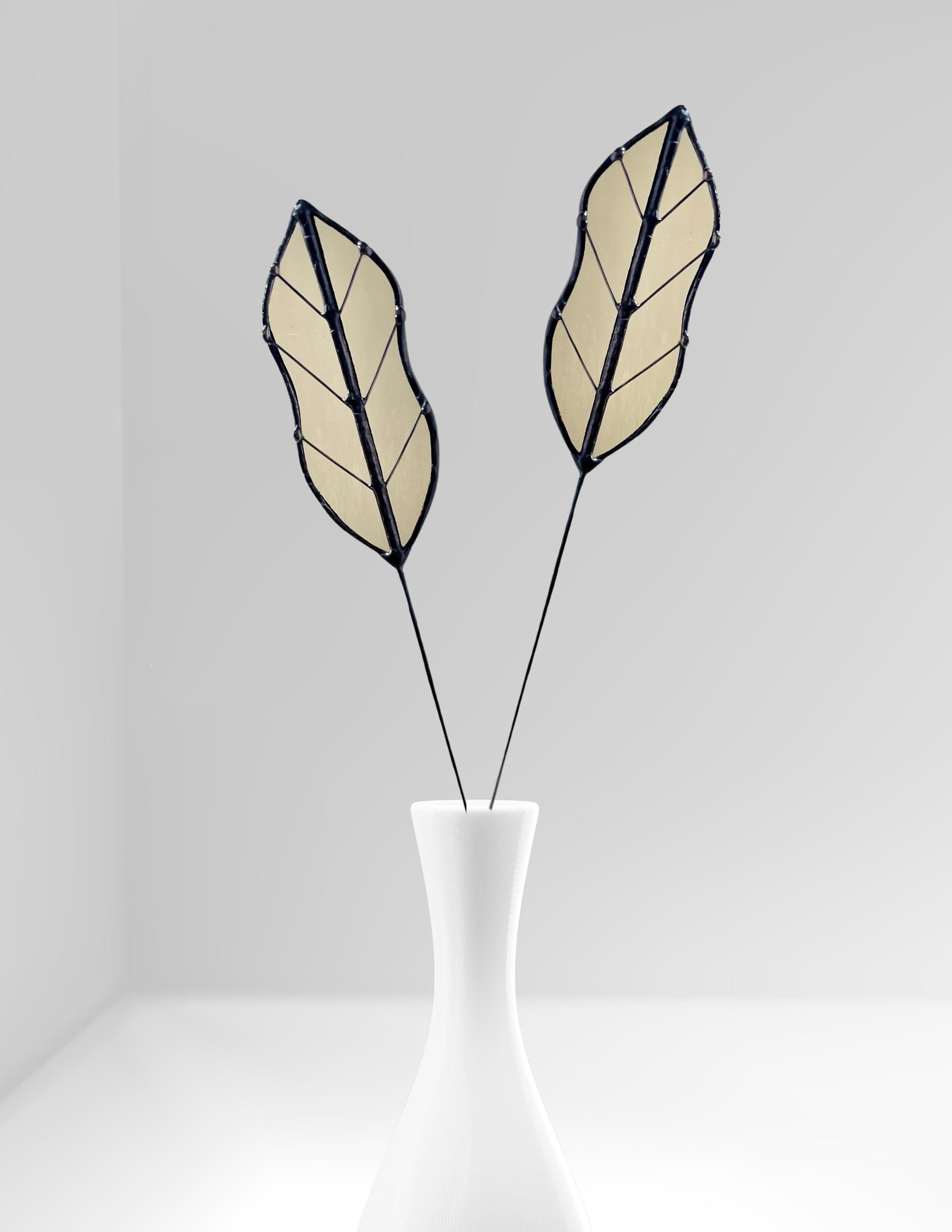 Glass Almond Leaf Stem - Samara Designs Studio