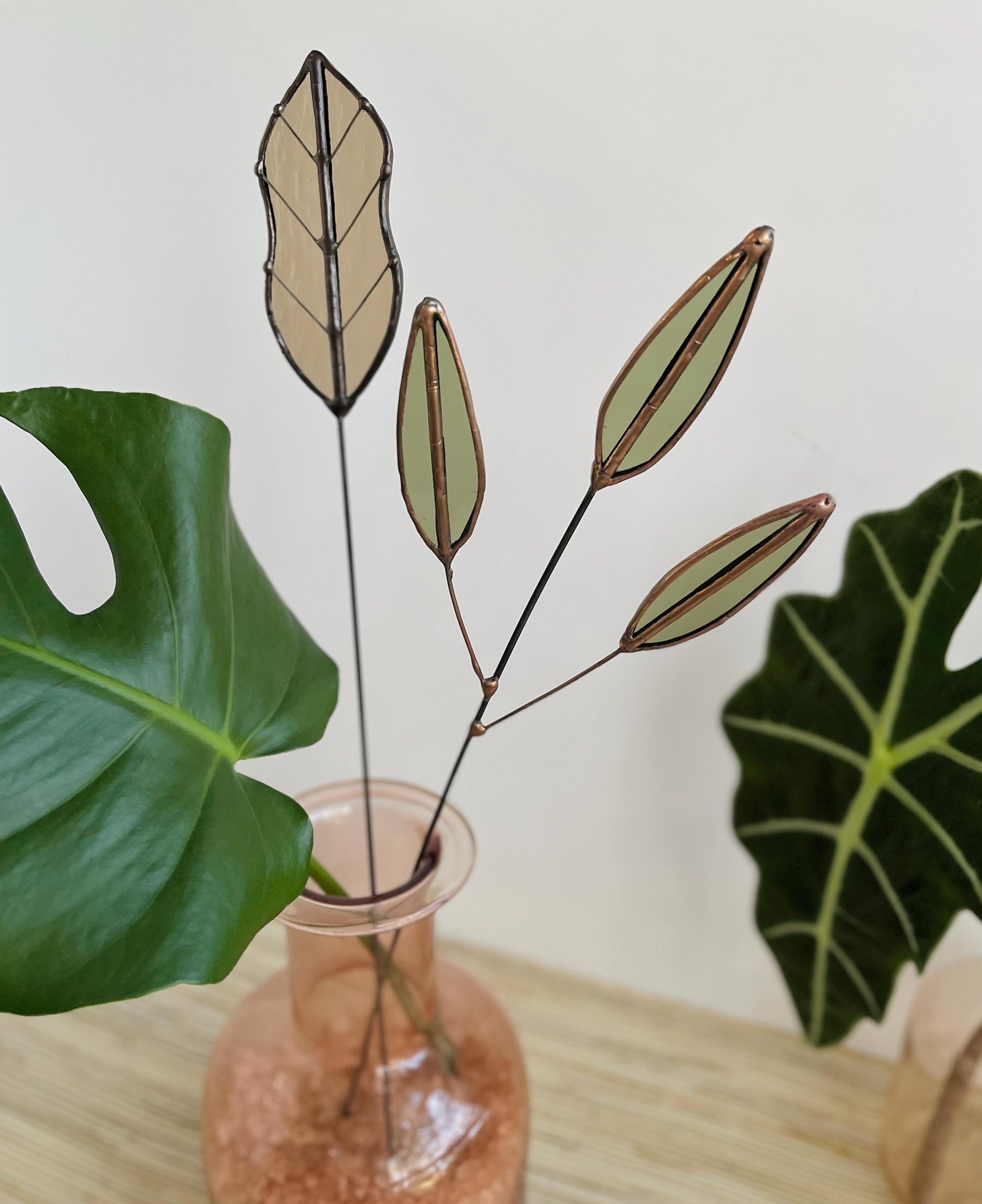 Glass Almond Leaf Stem - Samara Designs Studio