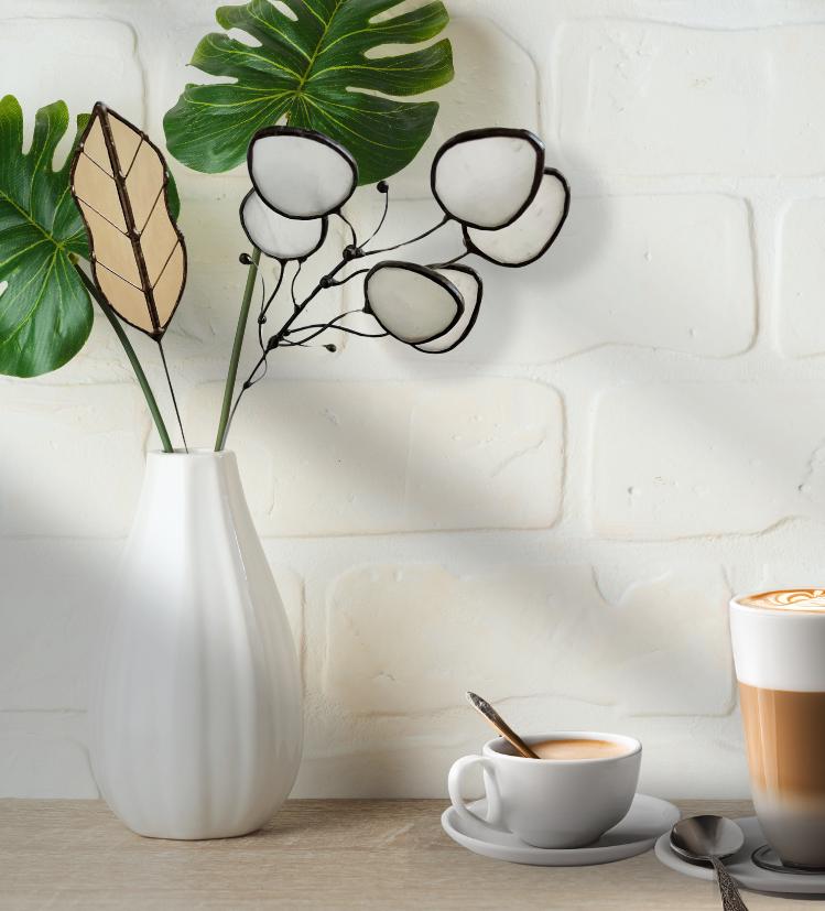 Glass Almond Leaf Stem - Samara Designs Studio