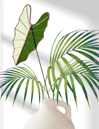 Glass Alocasia Leaf Stem - Samara Designs Studio