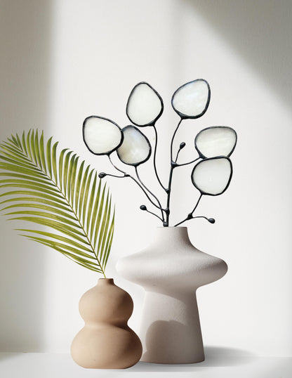 Glass Money Plant Seed Pod Stem - Samara Designs Studio