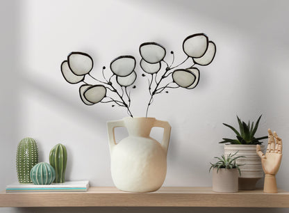 Glass Money Plant Seed Pod Stem - Samara Designs Studio