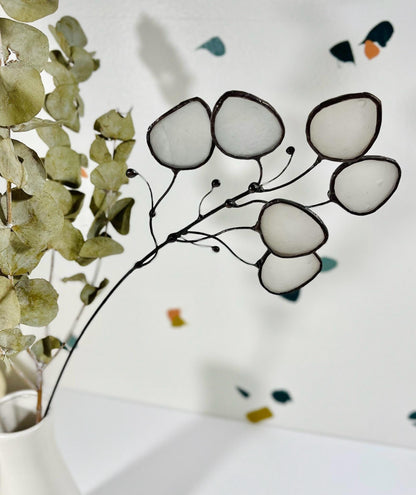 Glass Money Plant Seed Pod Stem - Samara Designs Studio