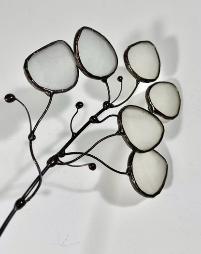 Glass Money Plant Seed Pod Stem - Samara Designs Studio