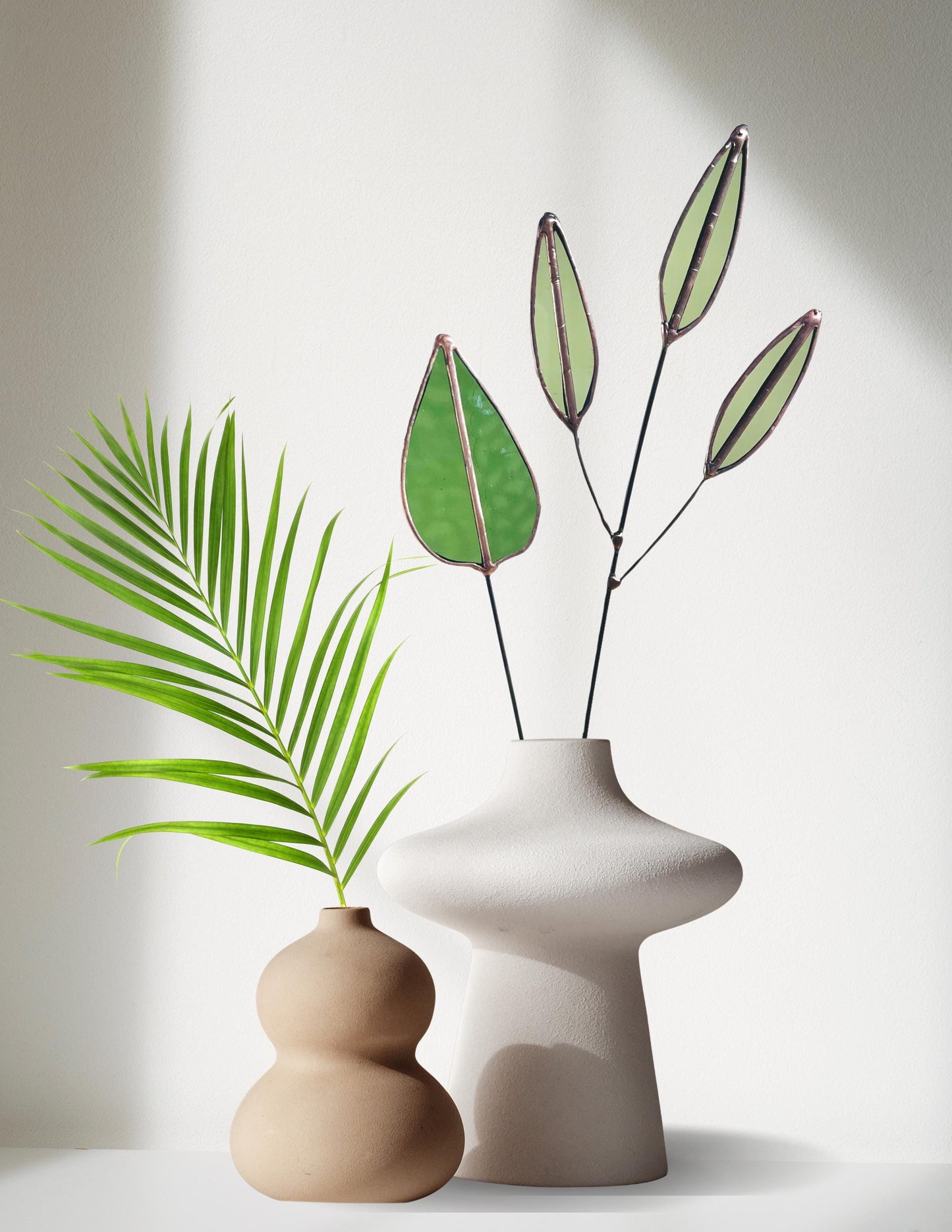 Glass Mulberry Leaf Stem - Samara Designs Studio