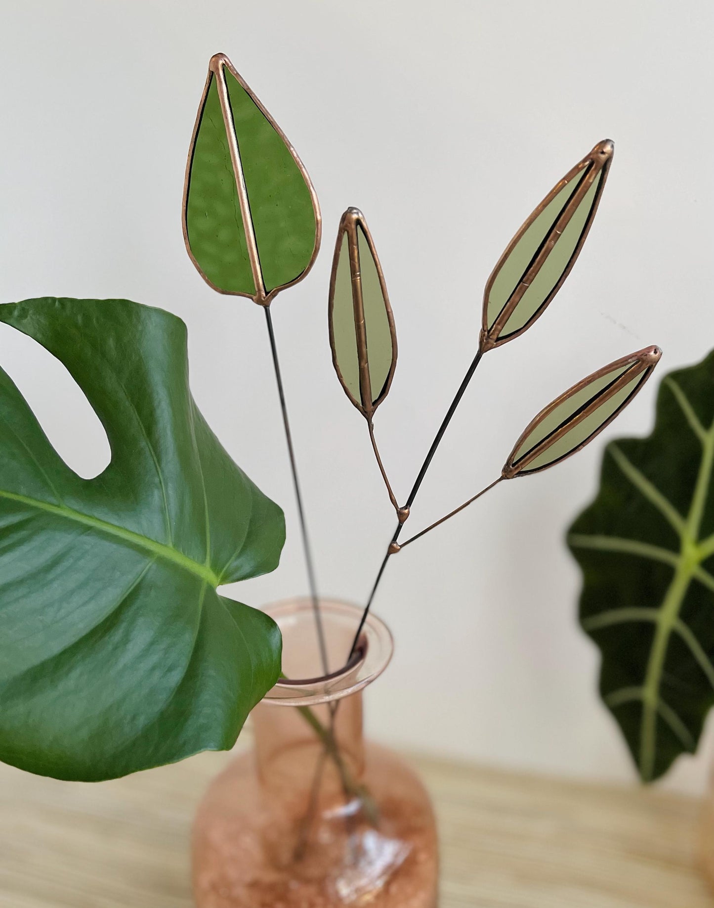 Glass Mulberry Leaf Stem - Samara Designs Studio