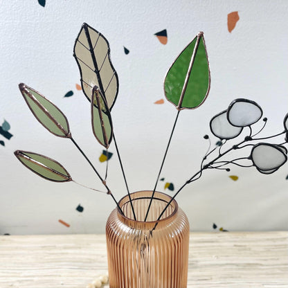 Glass Mulberry Leaf Stem - Samara Designs Studio