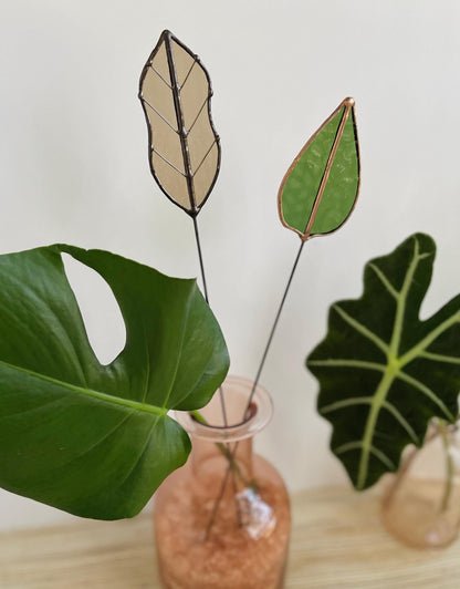 Glass Mulberry Leaf Stem - Samara Designs Studio