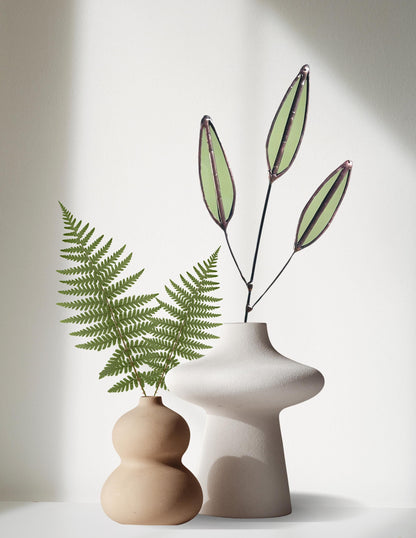 Glass Sage Leaf Stem - Samara Designs Studio