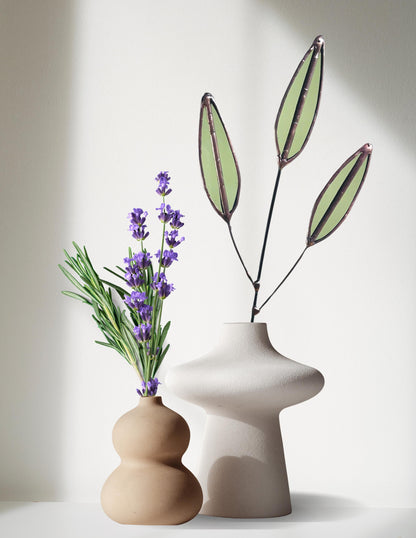 Glass Sage Leaf Stem - Samara Designs Studio