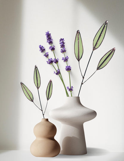 Glass Sage Leaf Stem - Samara Designs Studio