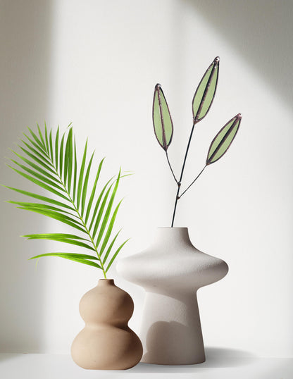 Glass Sage Leaf Stem - Samara Designs Studio