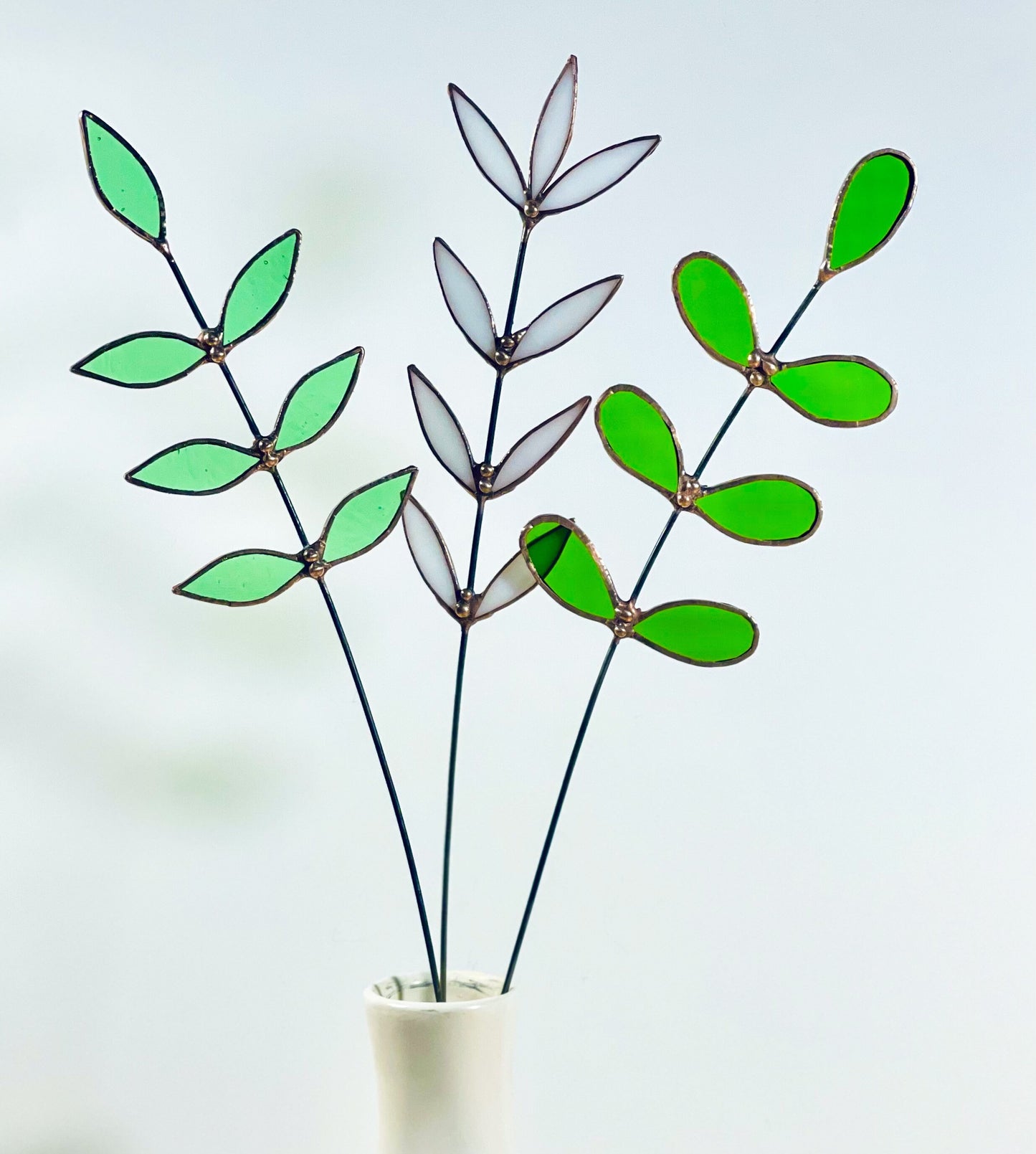 Leaf Green Glass Sprig - Samara Designs Studio