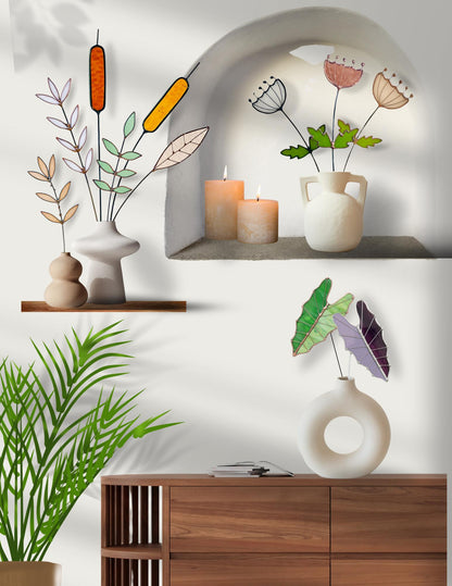 Leaf Green Glass Sprig - Samara Designs Studio