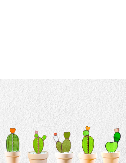 Baby Bunny Ear Glass Cactus - Samara Designs Studio