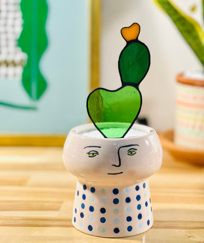 Baby Prickly Pear Glass Cactus - Samara Designs Studio