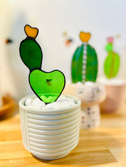 Baby Prickly Pear Glass Cactus - Samara Designs Studio