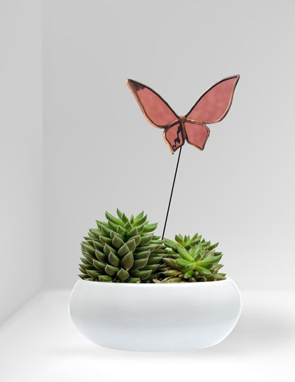 Stained Glass Butterfly Plant Stake - Samara Designs Studio
