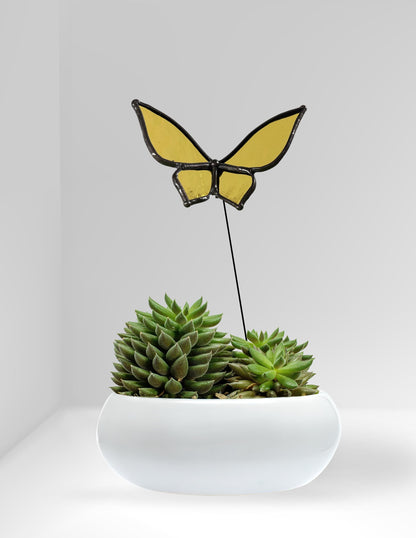 Stained Glass Butterfly Plant Stake - Samara Designs Studio