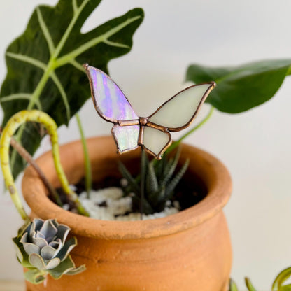 Stained Glass Butterfly Plant Stake - Samara Designs Studio