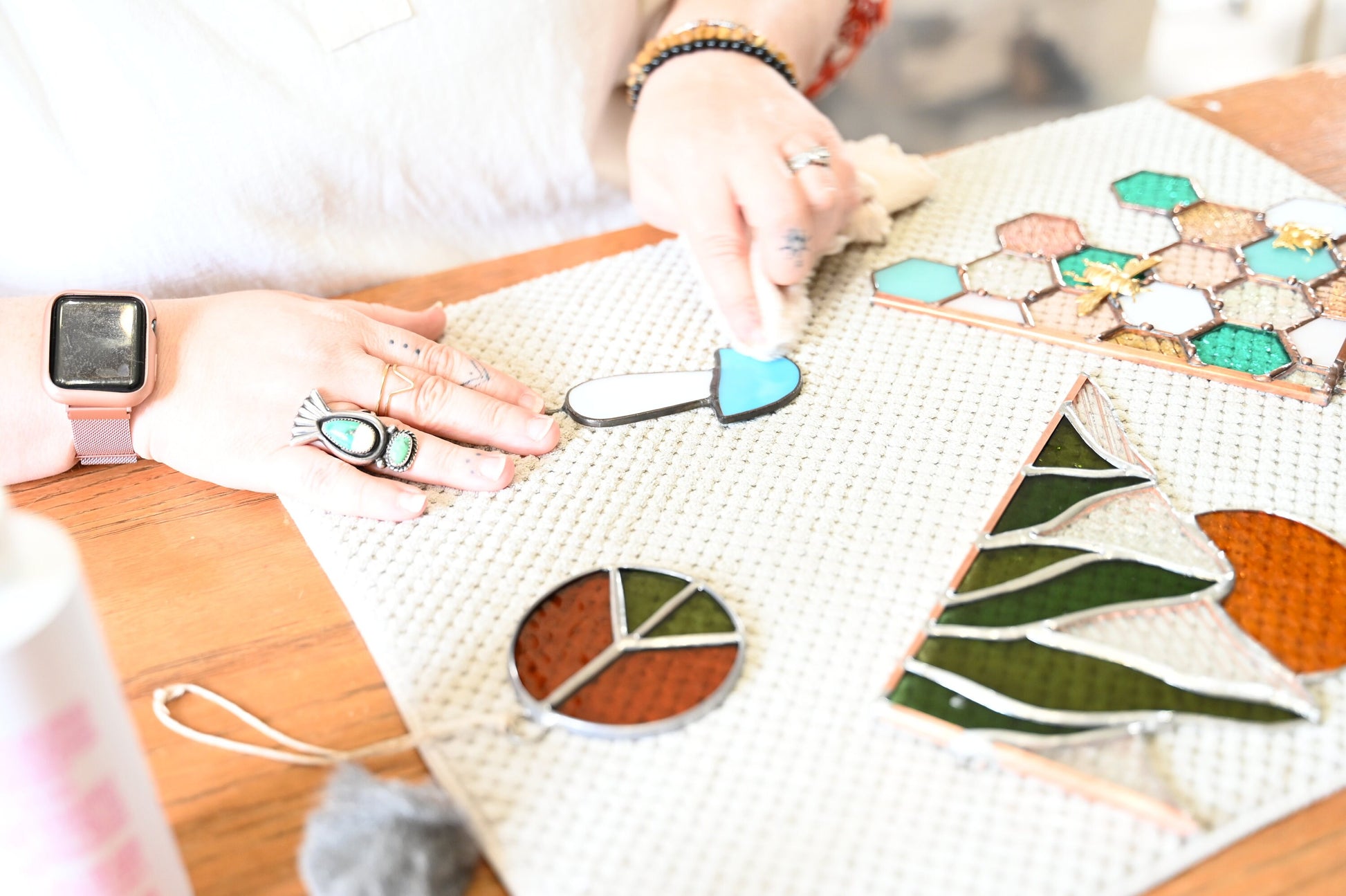 Mirror Peace Sign Plant Stake - Samara Designs Studio