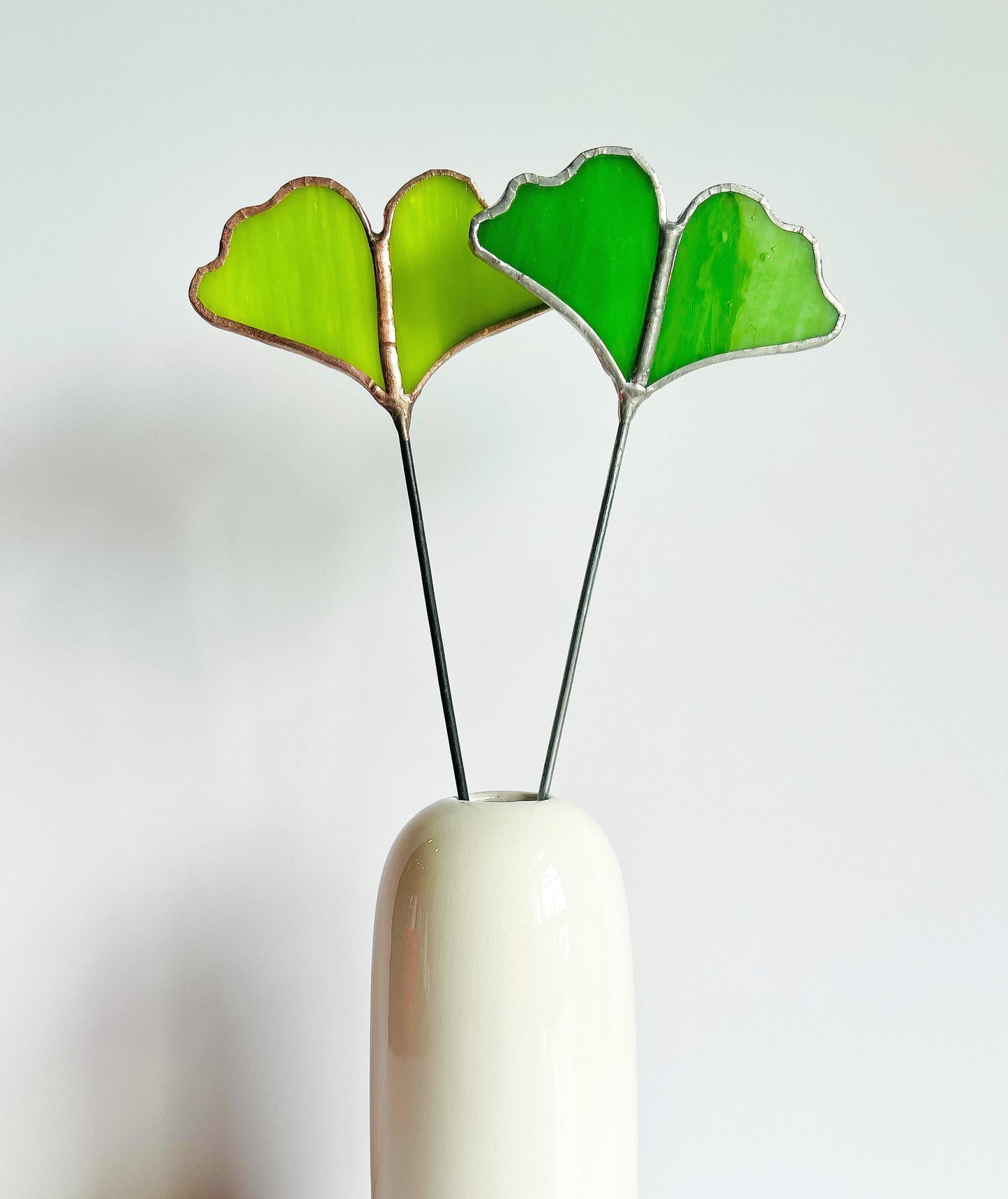 Glass Ginkgo Leaf Plant Stake - Samara Designs Studio