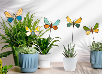 Glass Butterfly Plant Stake - Samara Designs Studio