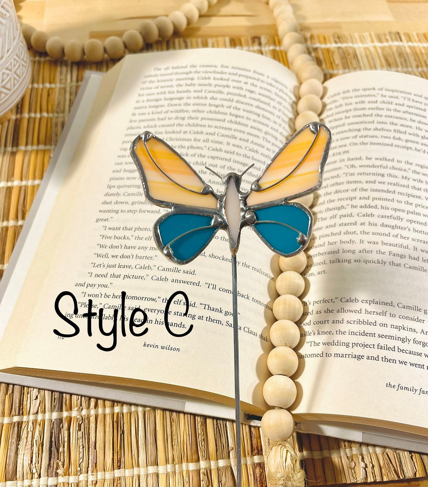 Glass Butterfly Plant Stake - Samara Designs Studio