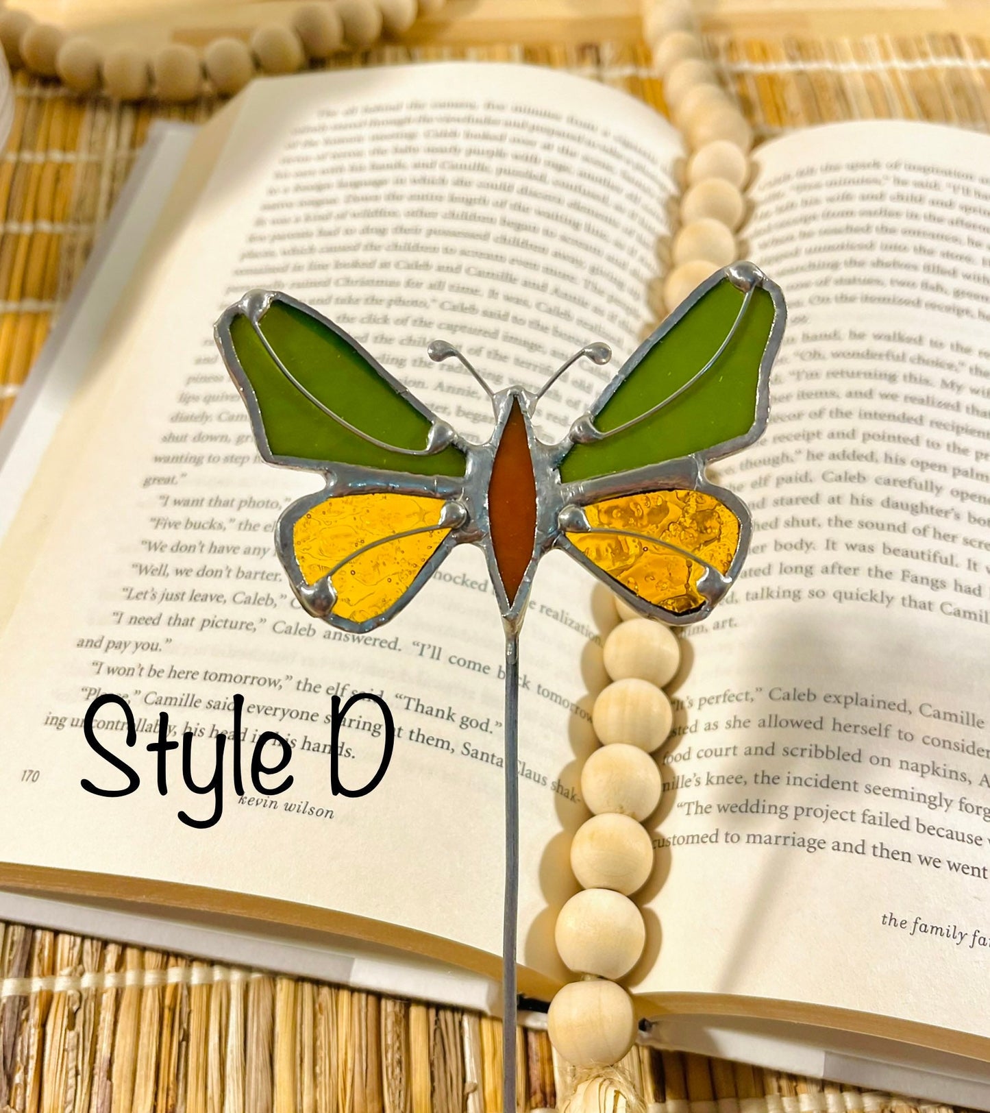 Glass Butterfly Plant Stake - Samara Designs Studio