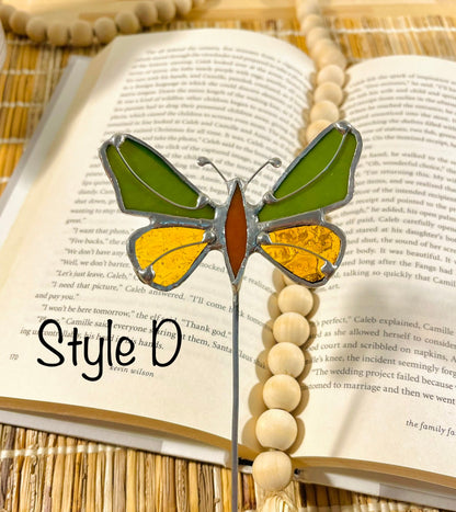 Glass Butterfly Plant Stake - Samara Designs Studio