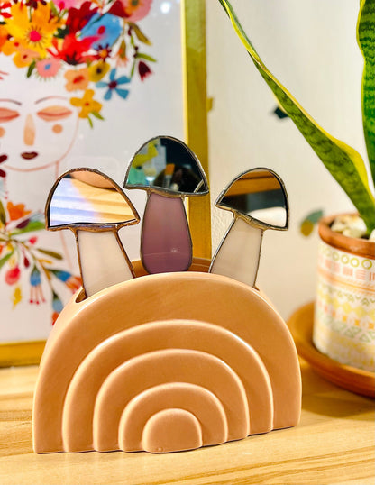 Mirror Mushroom Plant Stake - Samara Designs Studio