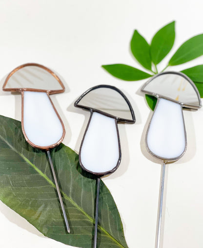 Mirror Mushroom Plant Stake - Samara Designs Studio