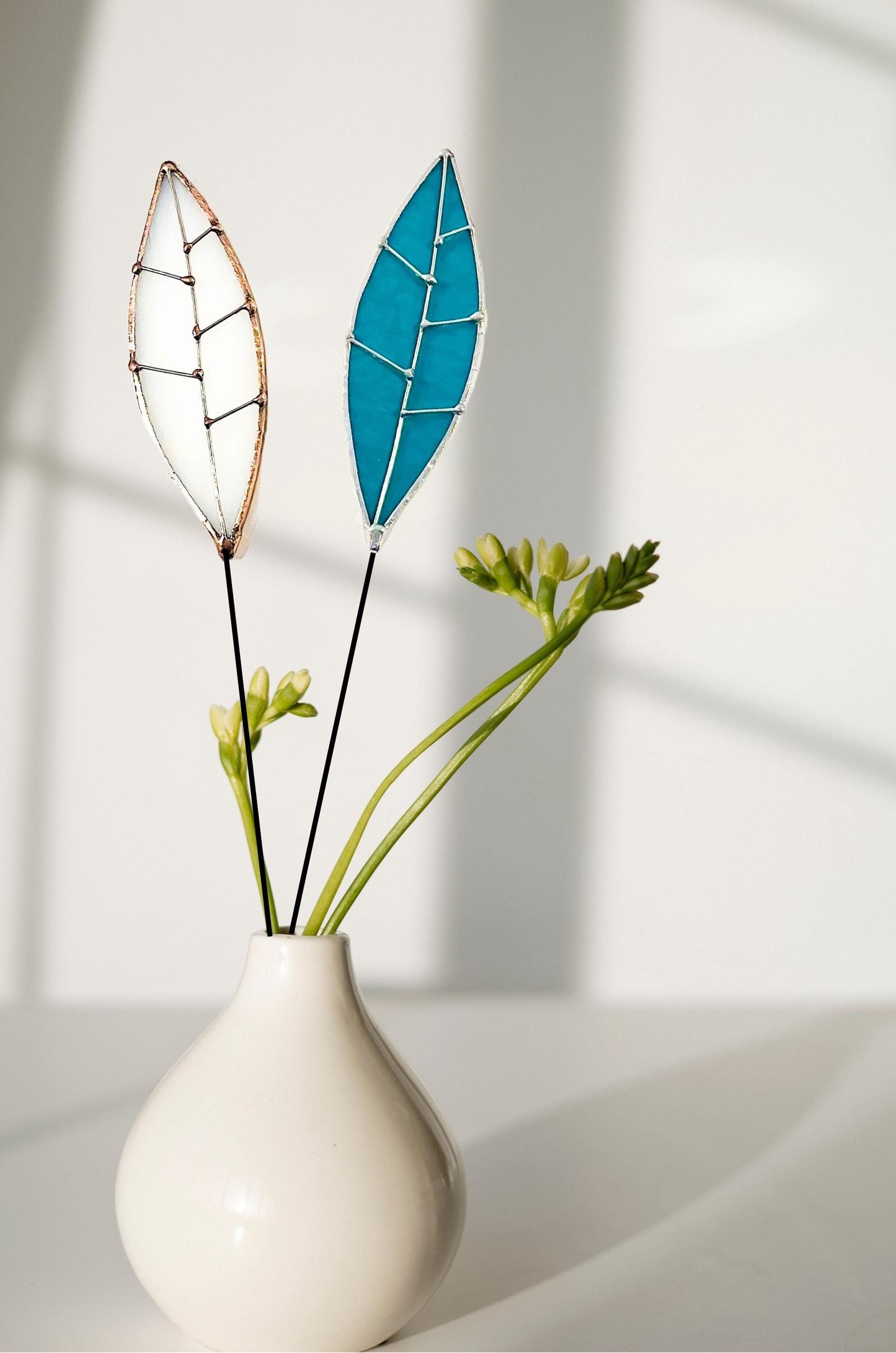 Glass Leaf Plant Stake - Samara Designs Studio