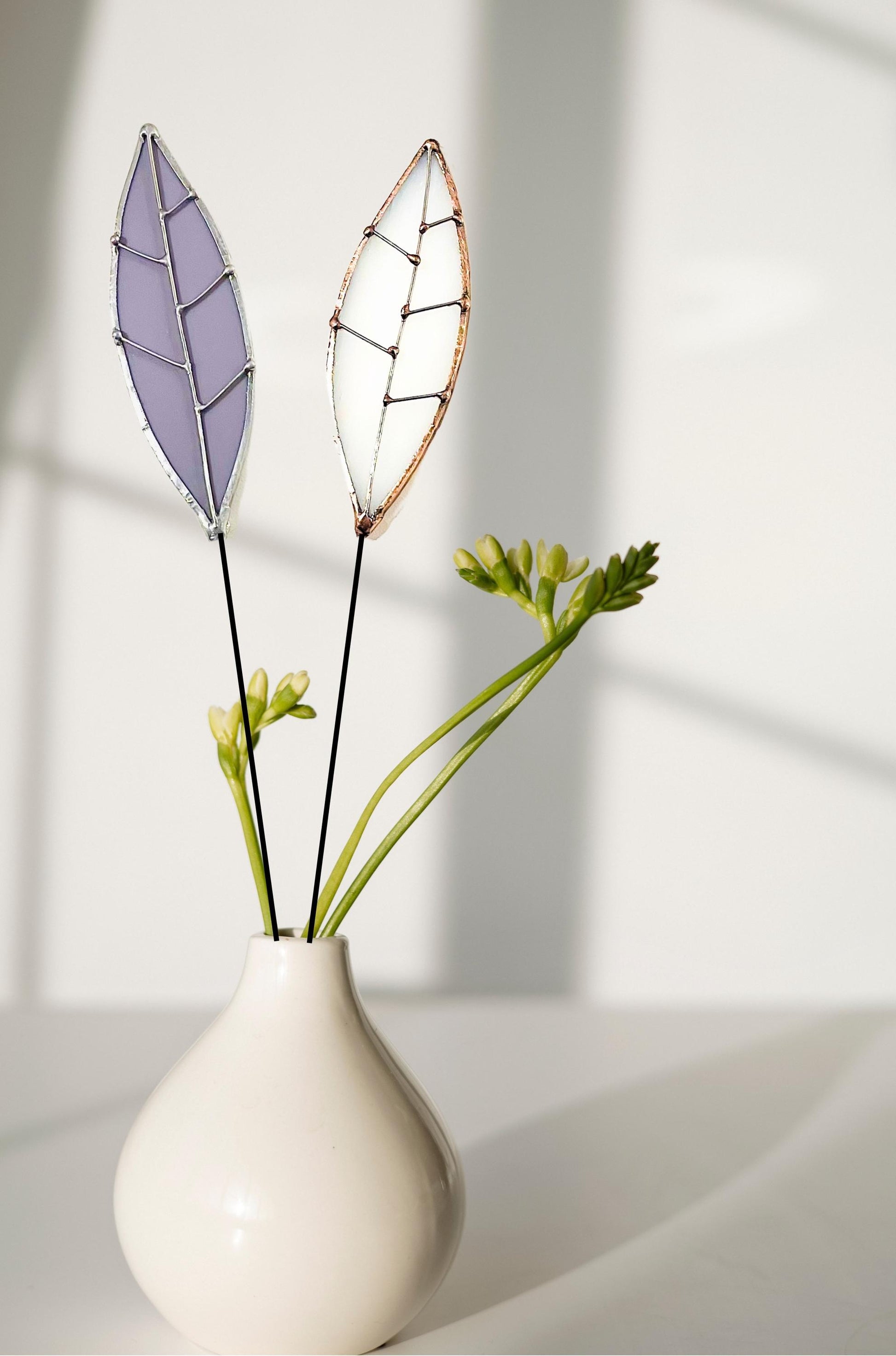 Glass Leaf Plant Stake - Samara Designs Studio
