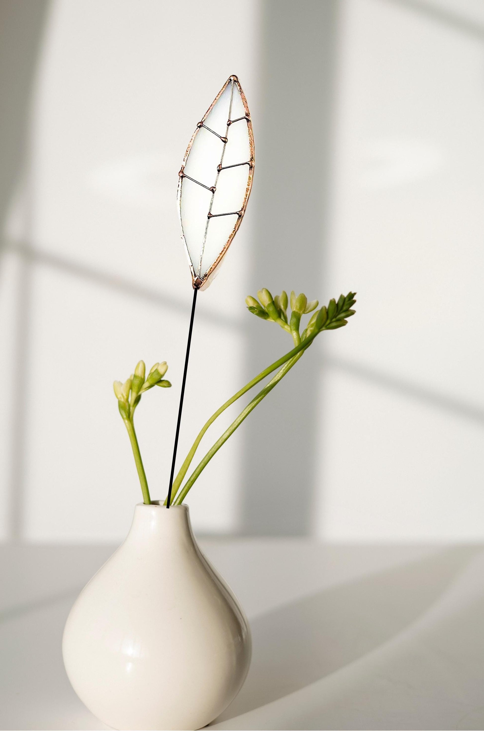 Glass Leaf Plant Stake - Samara Designs Studio