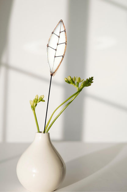 Glass Leaf Plant Stake - Samara Designs Studio