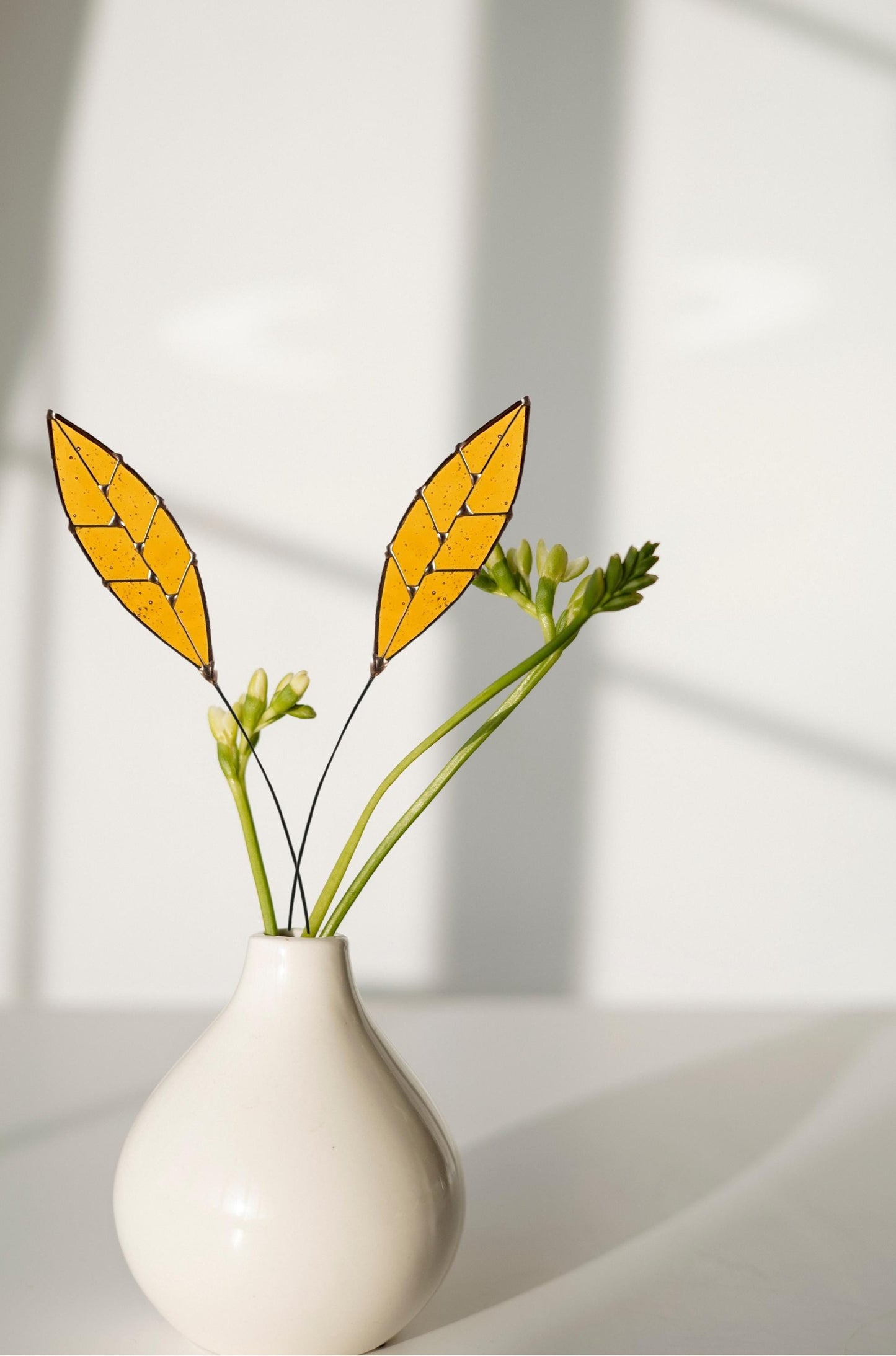 Glass Leaf Plant Stake - Samara Designs Studio