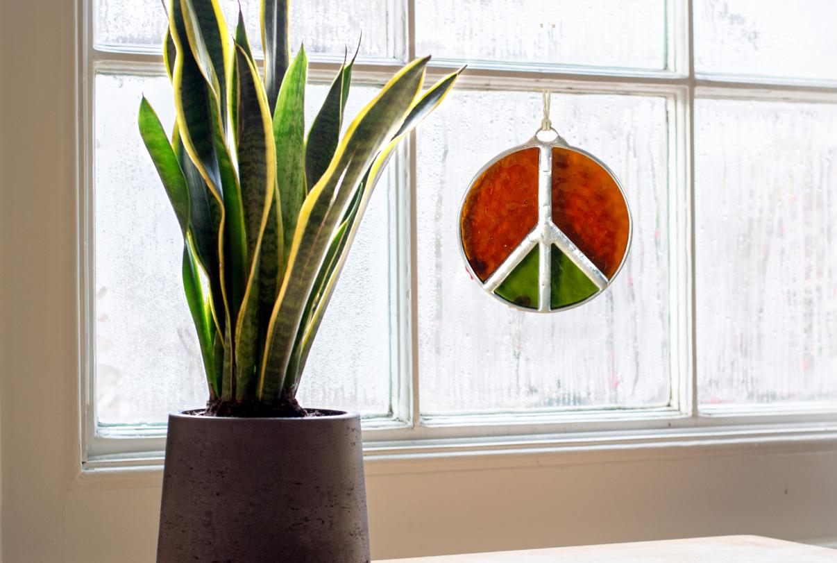 Peace Sign Suncatcher - Samara Designs Studio